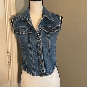 Vintage Classic Blue Denim Vest